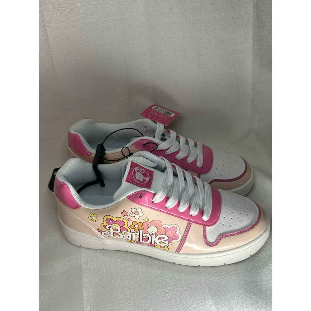 Women's Mattel Barbie Sneakers Casual Court Tennis Shoes Pink‎ Sz 8